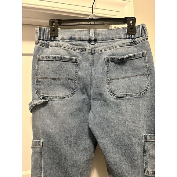 Women’s Size 11 30 Happily Gray Gabby Cotton Medium Wash Blue Denim Cargo Jeans - Picture 5 of 6